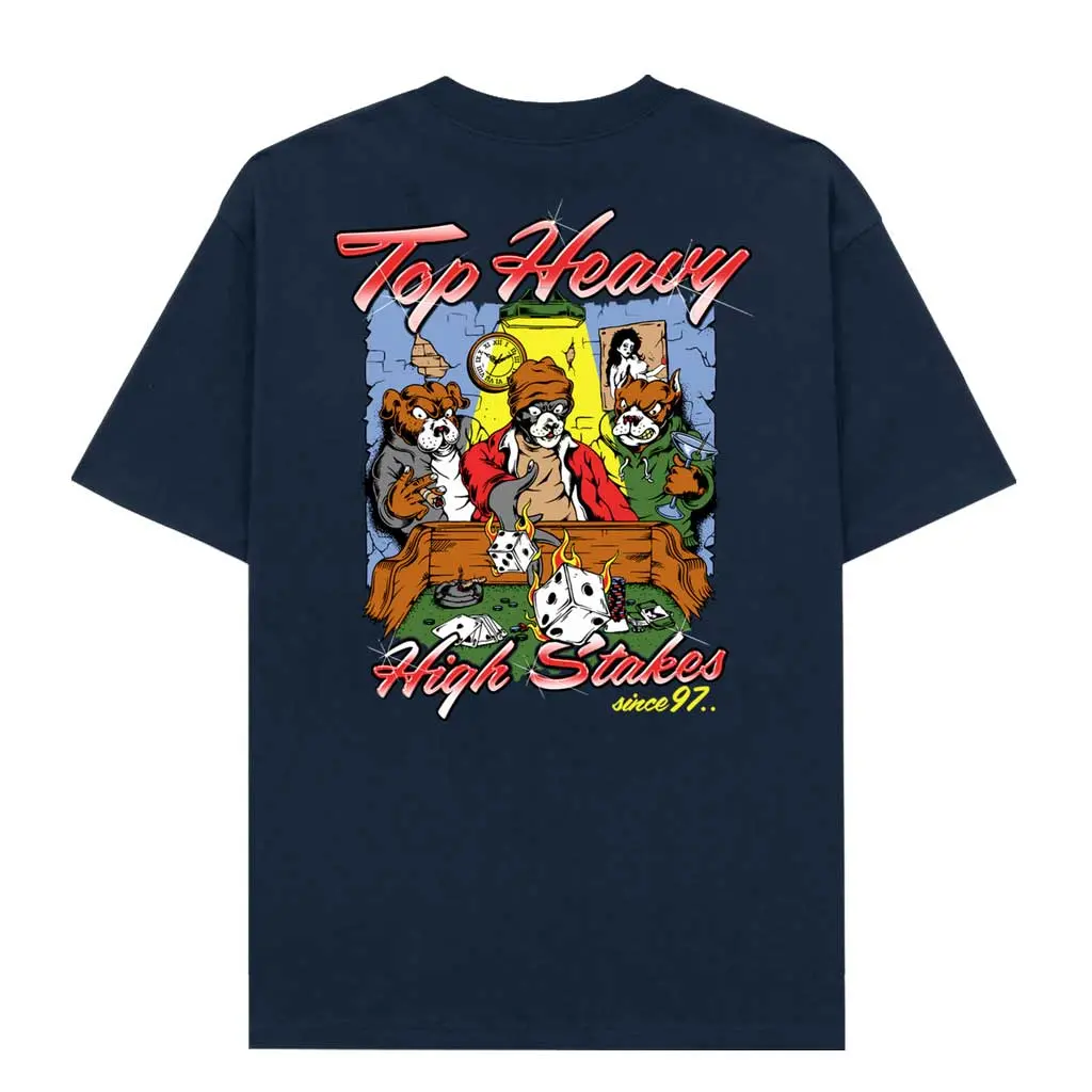 Top Heavy High Stakes Tee - Navy 1