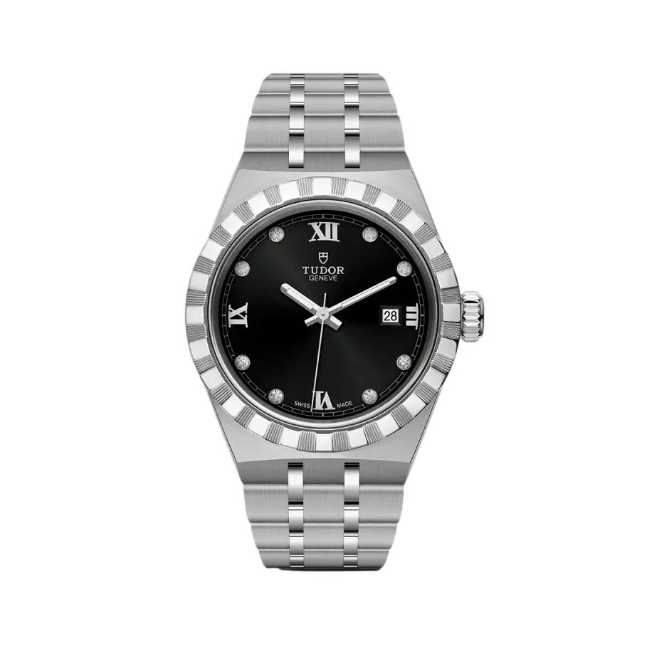 Tudor Royal 28Mm - Black Diamond-Set On Bracelet 1