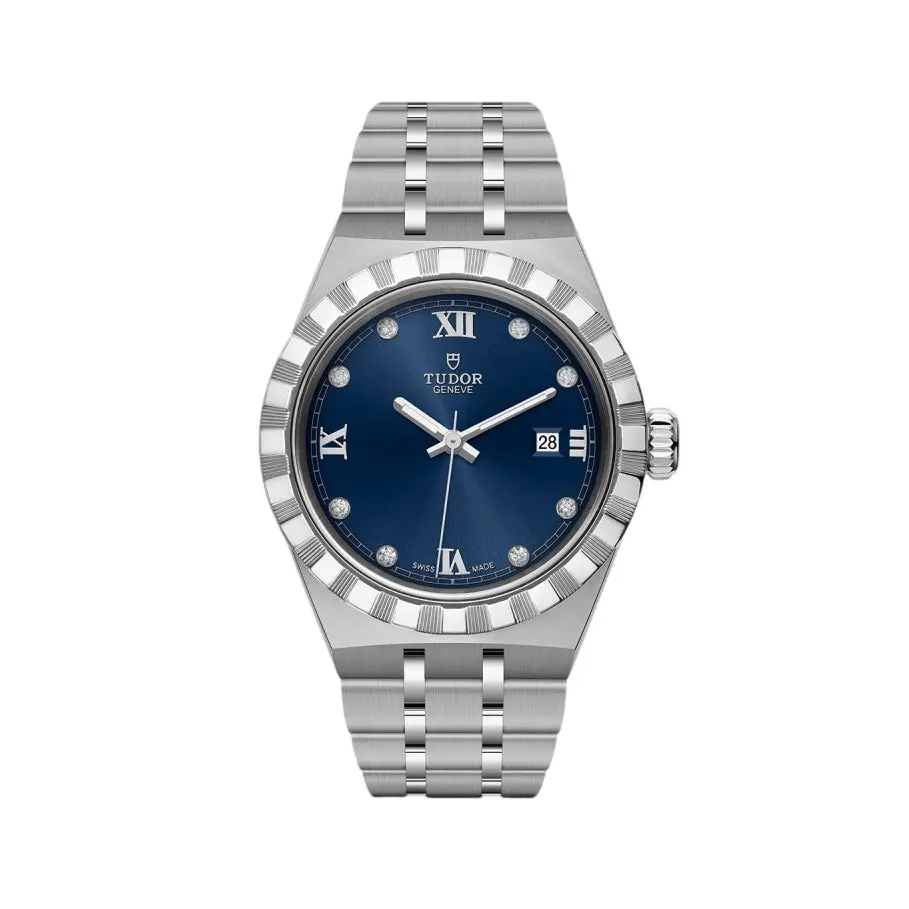 Tudor Royal 28Mm - Blue, Diamond-Set On Bracelet 1