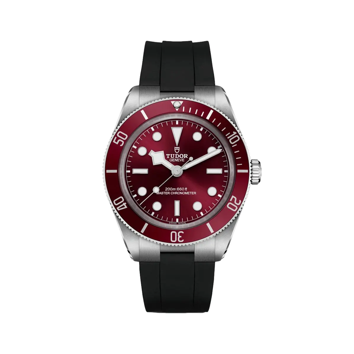 Black Bay 58 39Mm - Burgundy On Rubber Strap 1