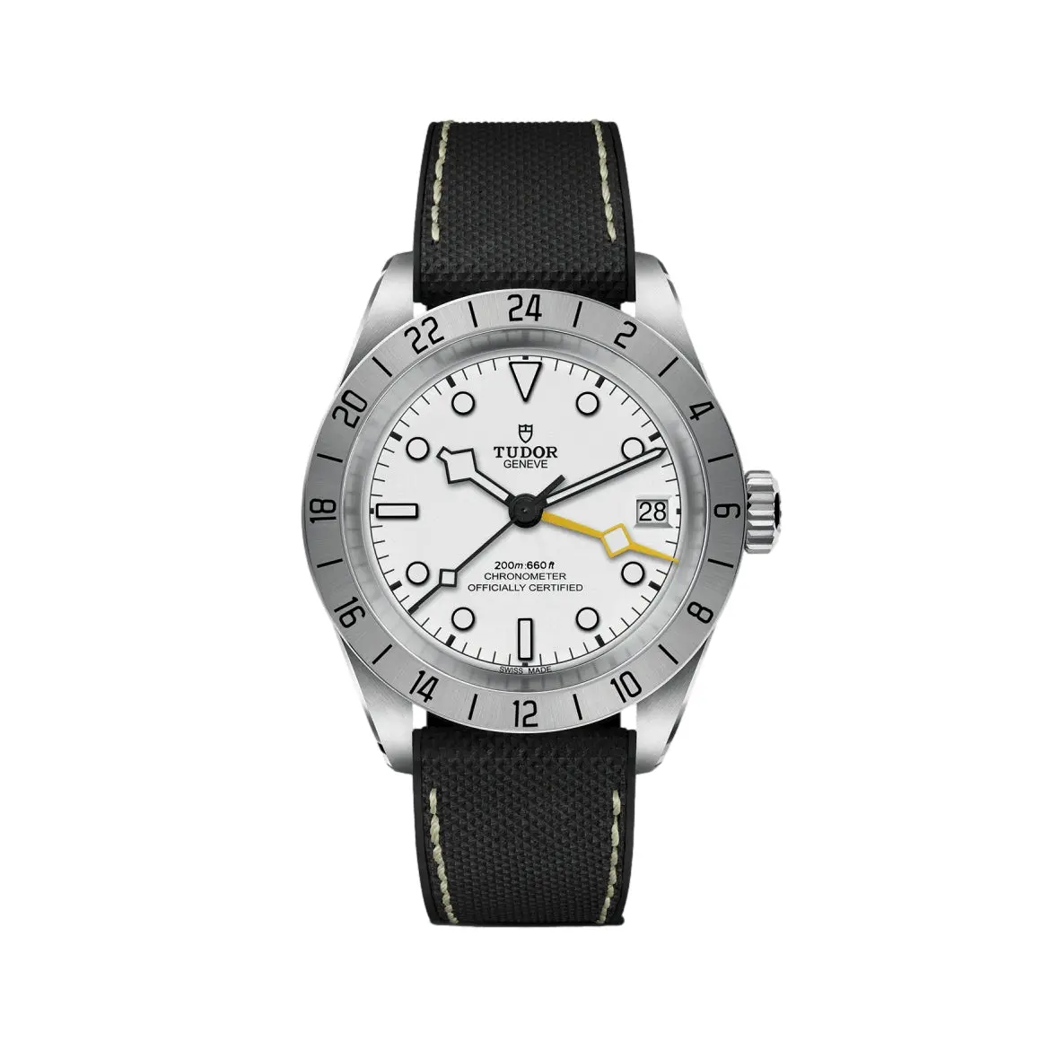 Black Bay Pro Gmt 39Mm - Opaline On Rubber/Leather Strap 1