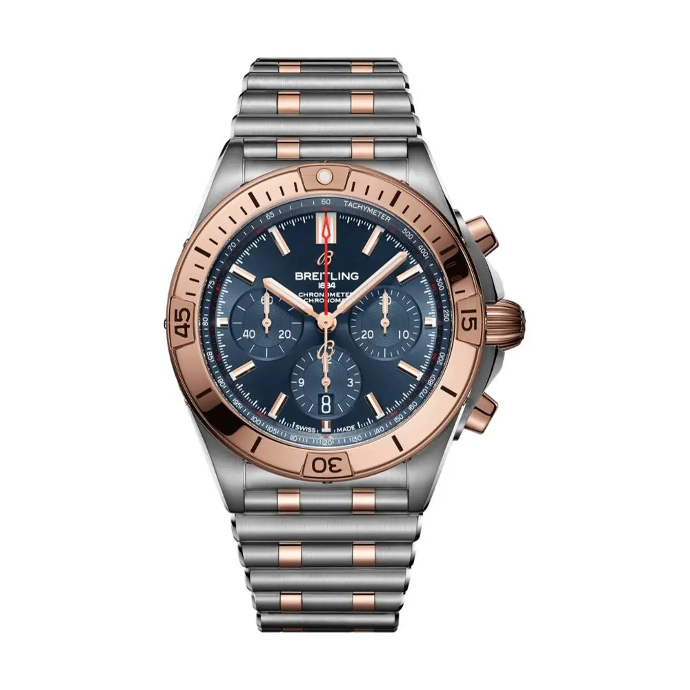 Chronomat B01 Steel & 18K Red Gold 42Mm - Blue On Bracelet 1