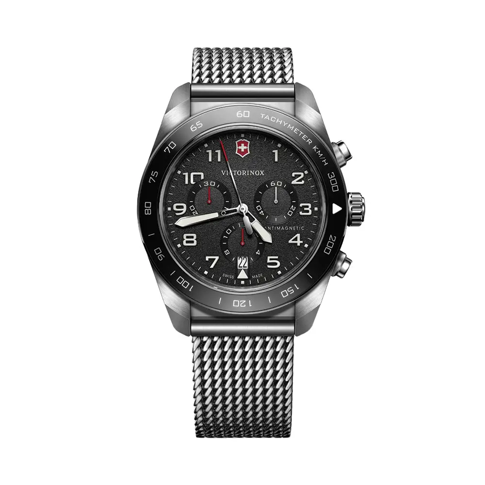 Swiss Army Chrono Quartz 42Mm - Black On Bracelet 1