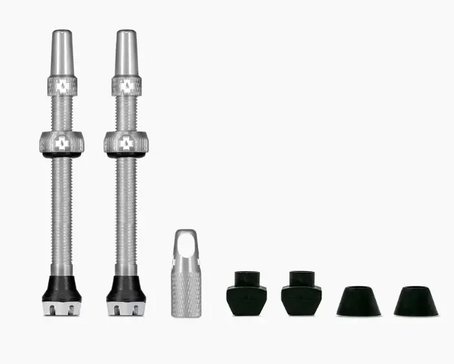 Muc-Off V2 Tubeless Valve Kit - Silver 44Mm Pair 1