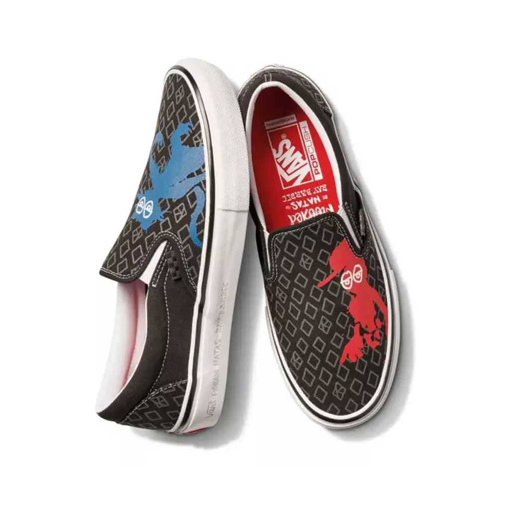 Vans X Krooked Skate Slip-On - Krooked By Natas For Ray - Black 1