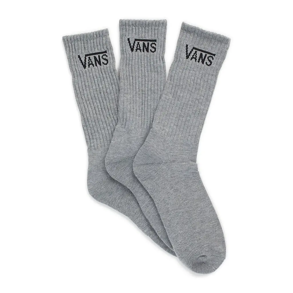 Vans  Classic Crew 3Pk Socks - Heather Grey 1