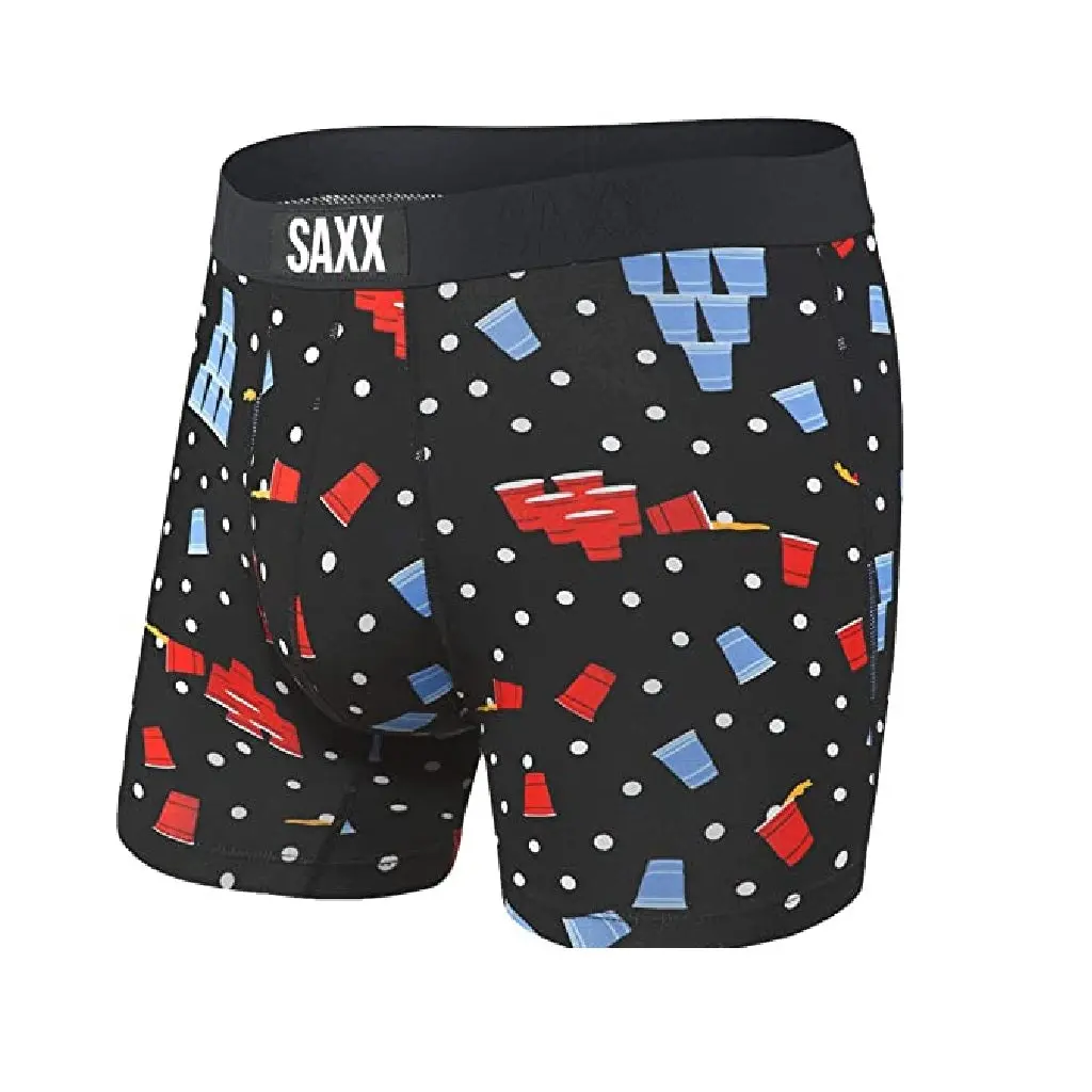Saxx Vibe Boxer Brief - Black Beer Champ 1