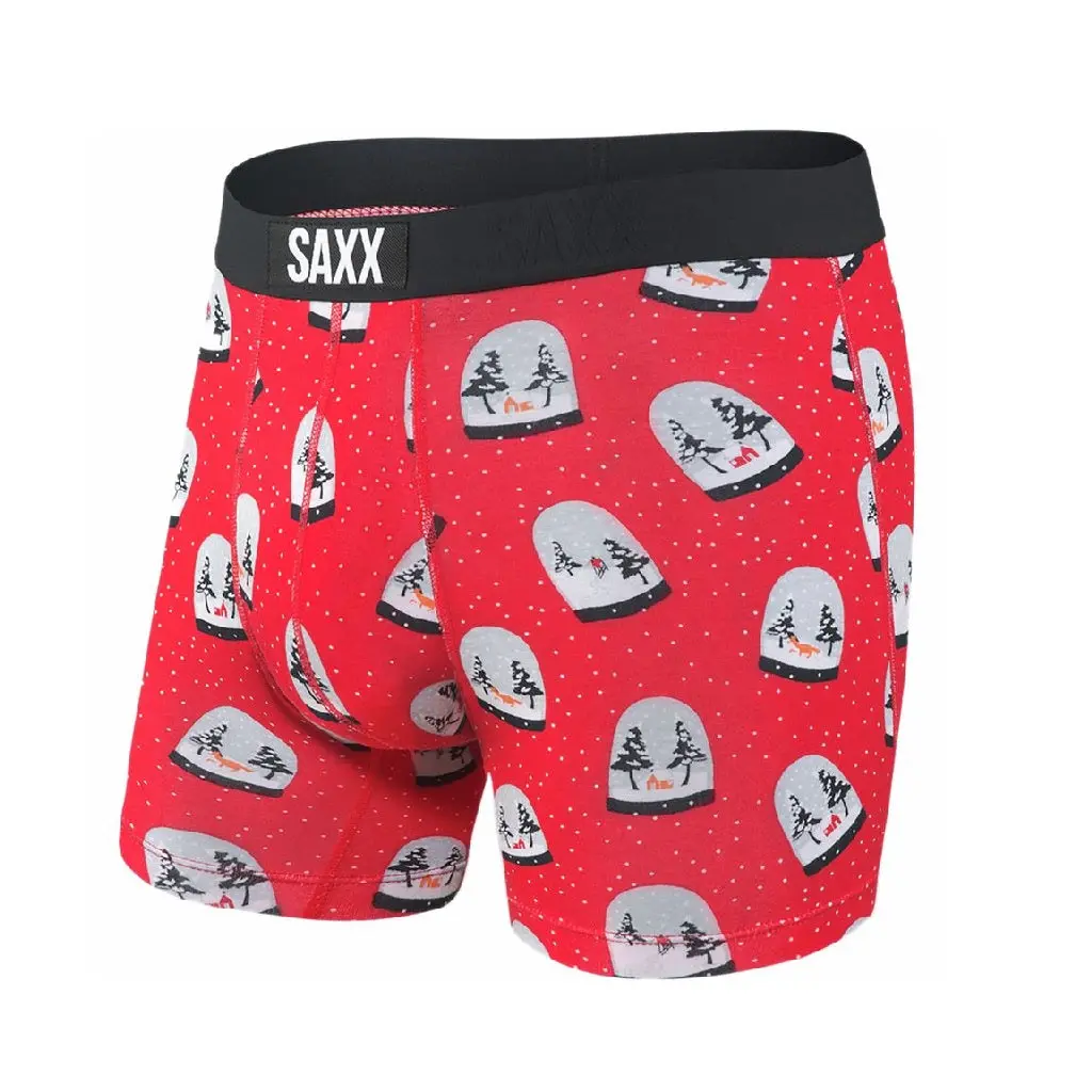 Saxx Vibe Boxer Brief - Red Snow Globe 1