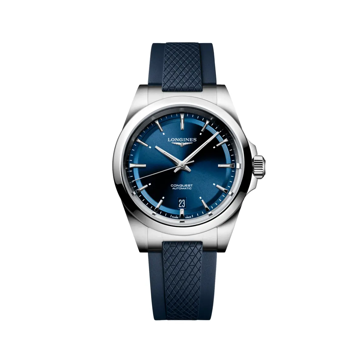 Conquest 38Mm - Blue On Rubber Strap 1