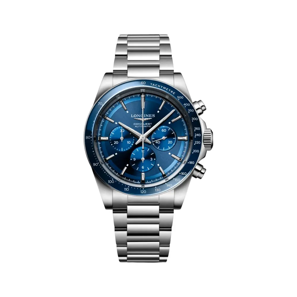 Conquest Automatic Chronograph 42Mm - Blue On Bracelet 1