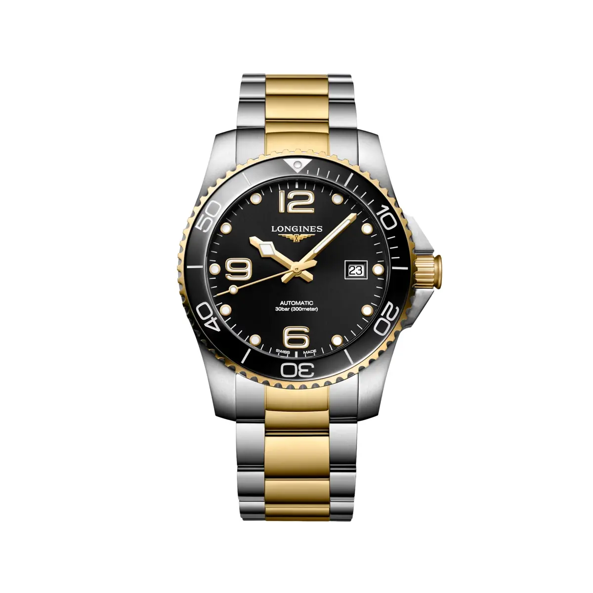 Hydroconquest Ceramic Bezel Two-Tone 41Mm - Black On Bracelet 1