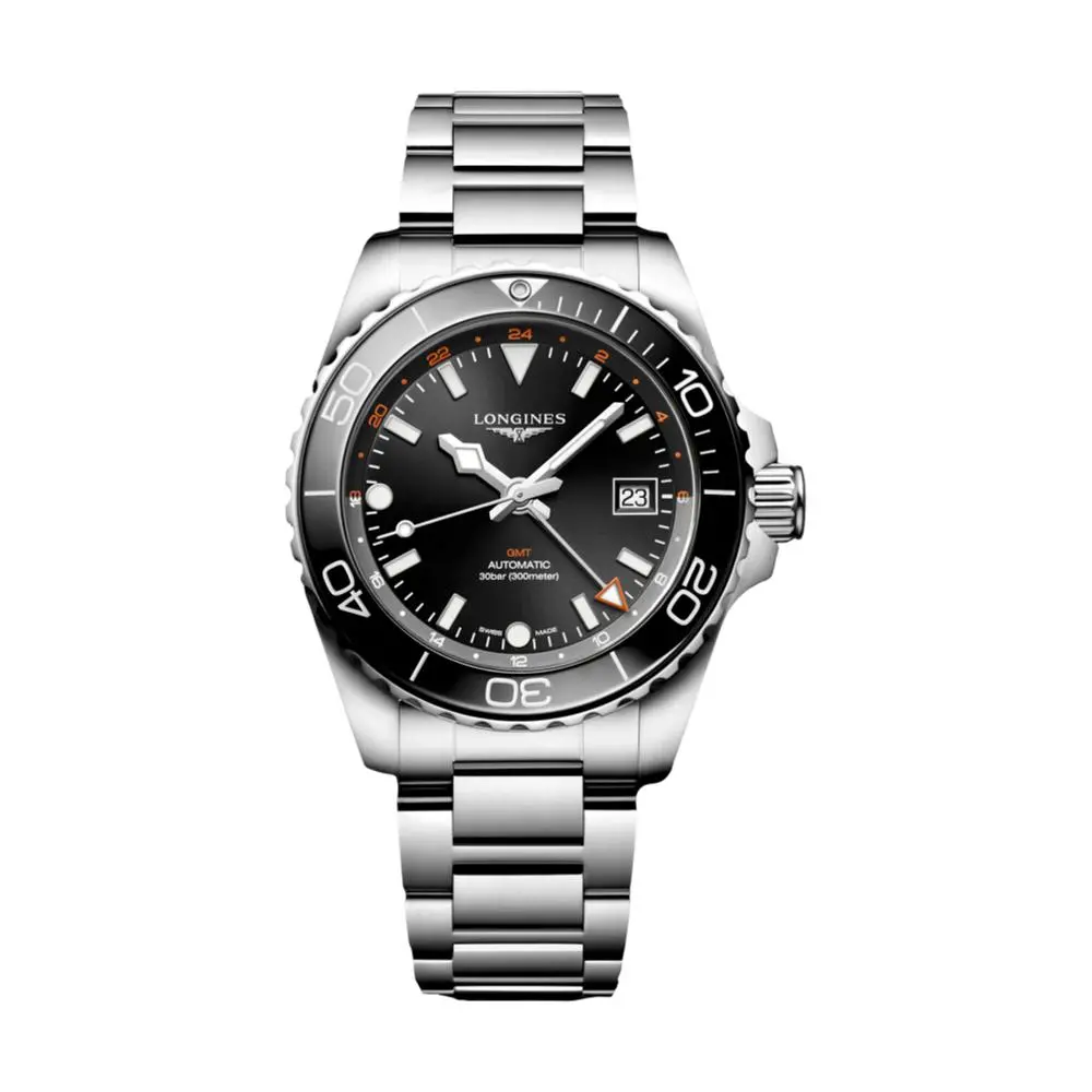 Hydroconquest Gmt 41Mm - Black On Bracelet 1