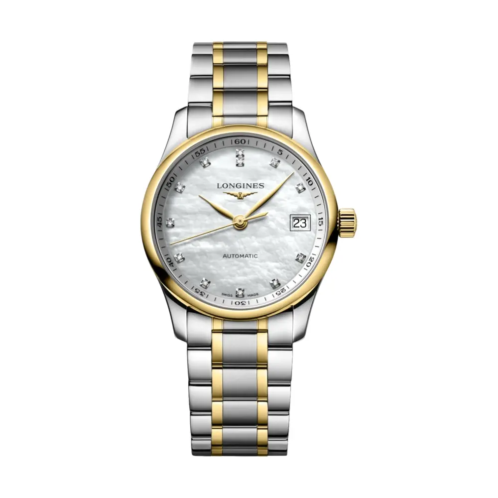 Master Collection Two-Tone 34Mm - White, Mother-Of-Pearl On Bracelet 1