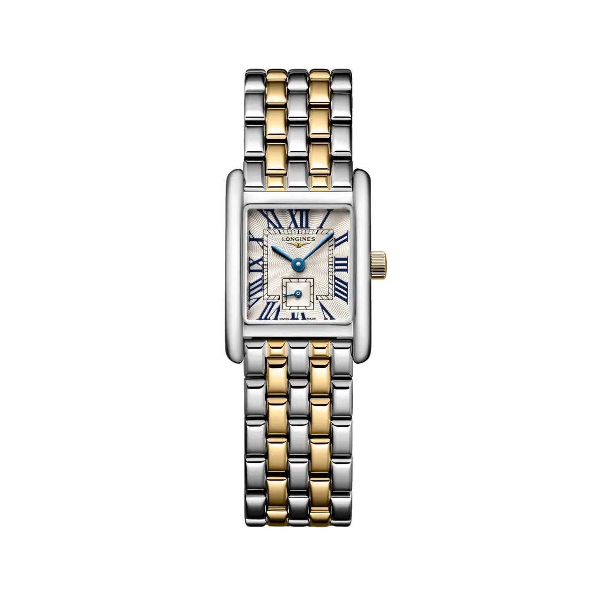 Mini Dolcevita Quartz Yellow Gold Two-Tone 29Mm - Silver "Flinqué" On Bracelet 1