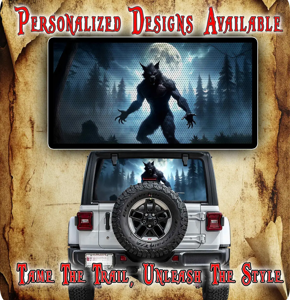 Werewolf Rear Window See Through Graphic. 1