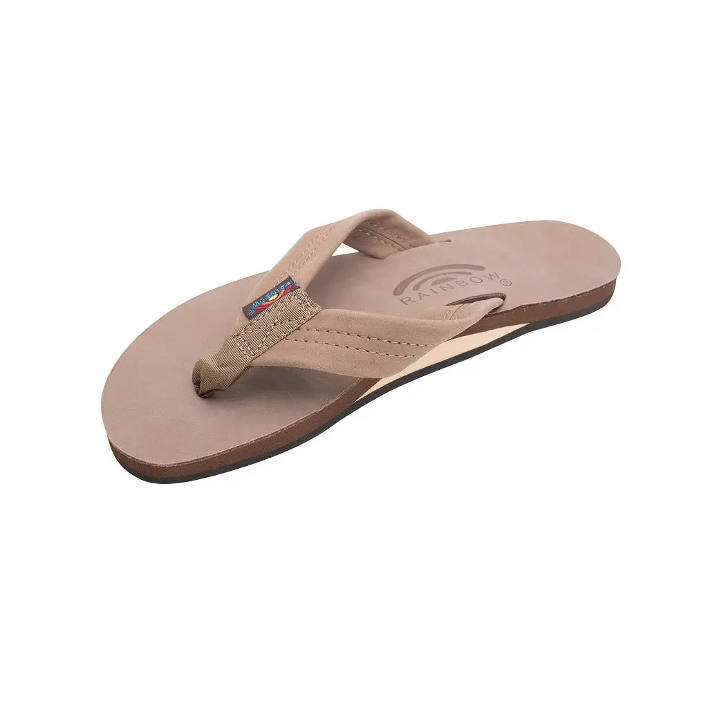 Rainbow Women's Premier Leather Wide Strap Single Layer Arch - Dark Brown 1