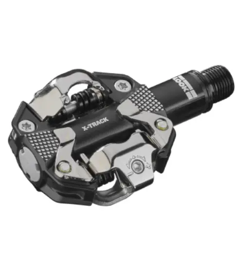 Look X-Track Pedals - Dual Sided Clipless Chromoly 9/16 Dark Grey 1