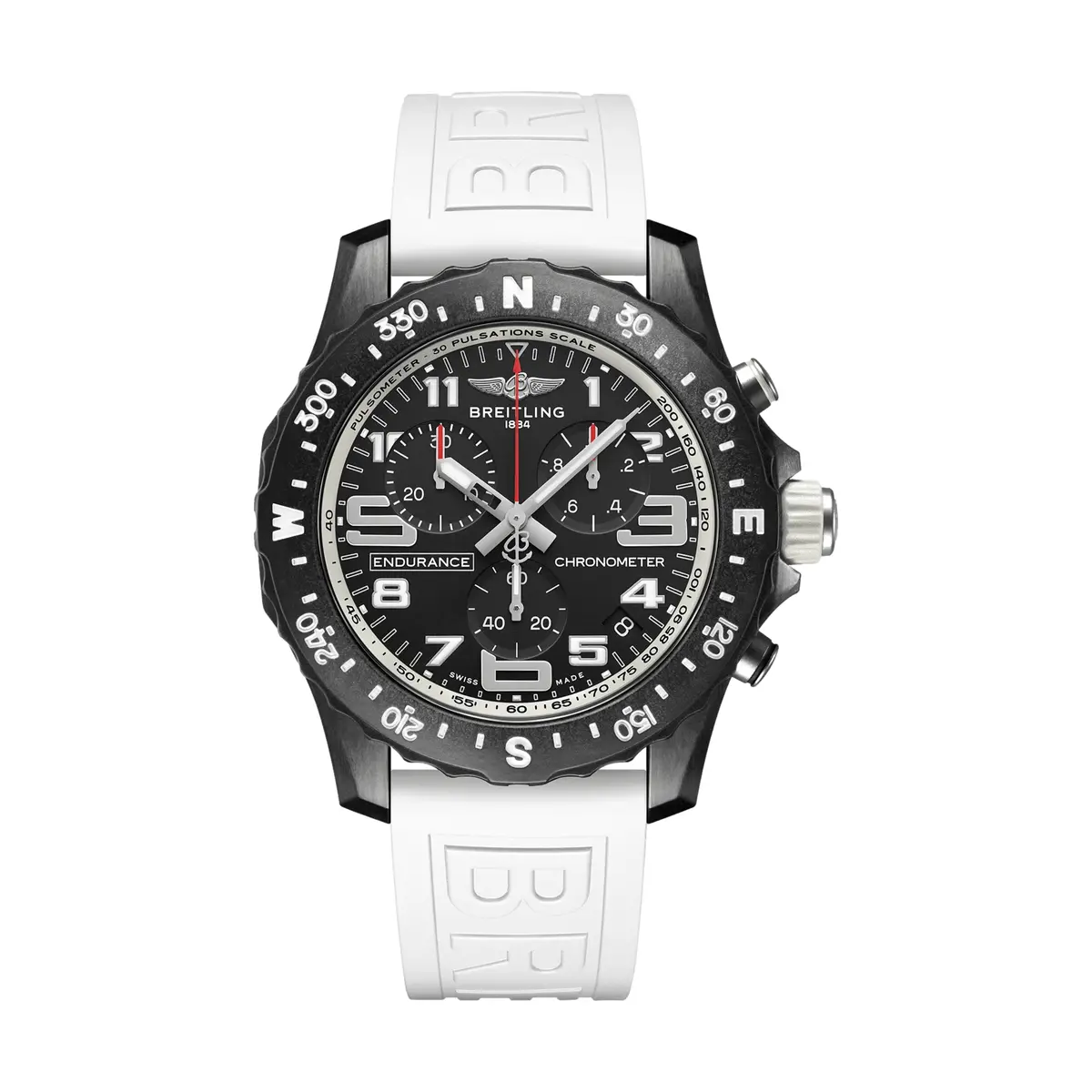 Endurance Pro Breitlight® - Black On White Rubber Strap 1