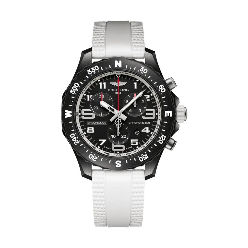 Endurance Pro 38Mm - White On Rubber Strap 1