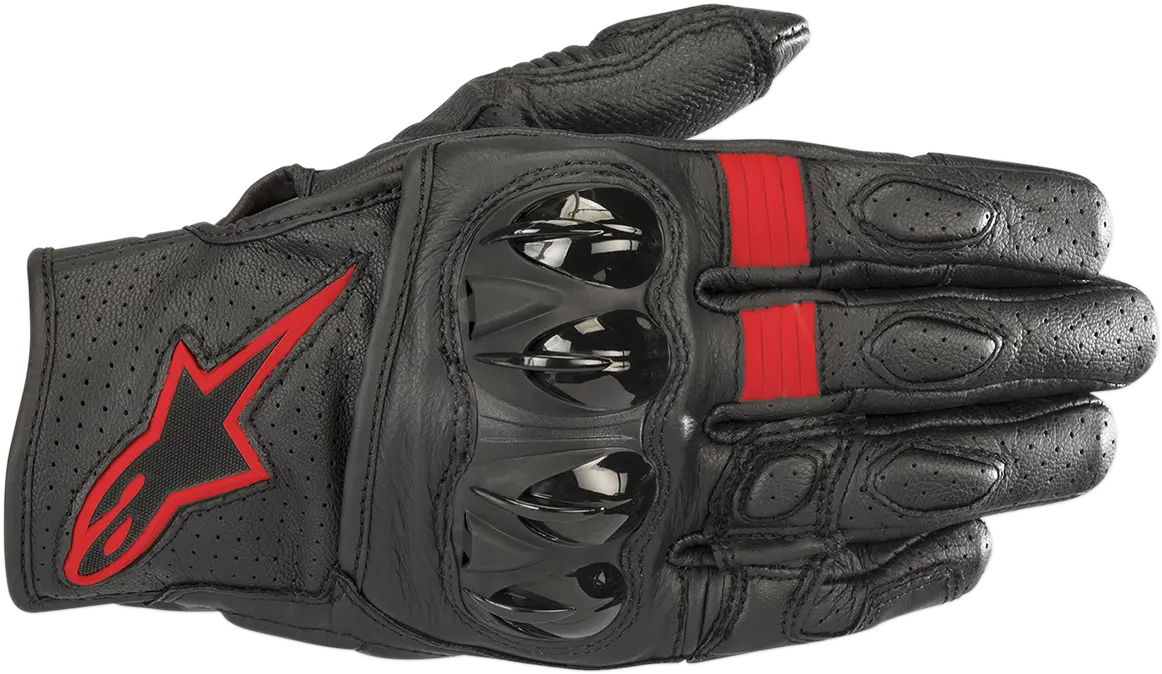 Alpinestars Celer V2 Motorcycle Gloves – Black/Red, Size Small (3567018-1030-S) 1