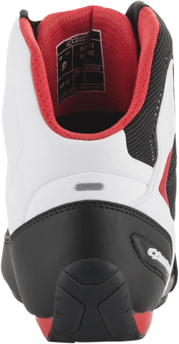 Alpinestars Faster-3 Rideknit Motorcycle Shoes – Black/White/Red, Size Us 13.5 (Model 2510319123) 1