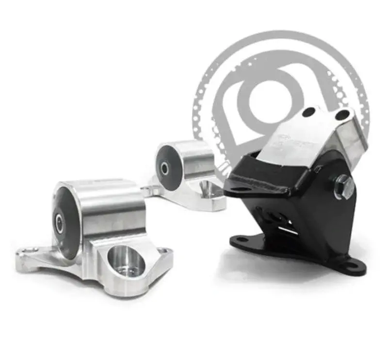 Innovative Motor Mounts For 1996–2000 Honda Civic (B/D Series) – Silver Anodized Aluminum With 60A Polyurethane Bushings 1
