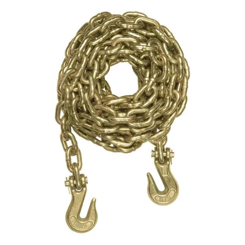 Curt 14-Foot Transport Safety Chain Set – 26,400 Lb Capacity With Clevis Hooks, Yellow Zinc Coating 1