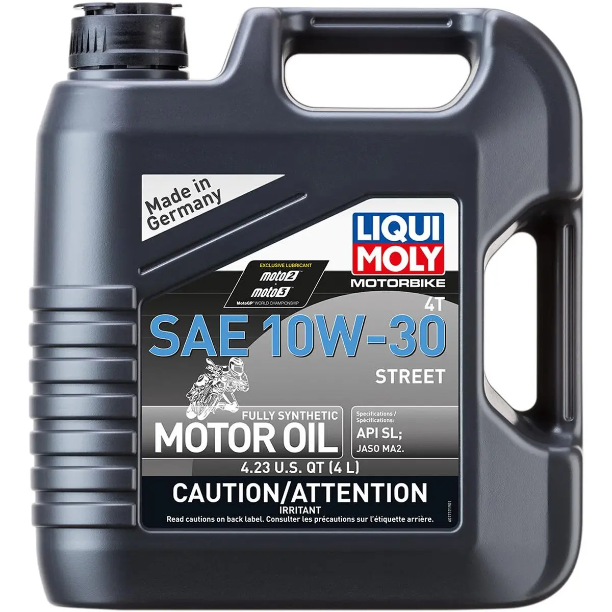 Street 4-Stroke Motorcycle Oil — 10W-30 Full-Synthetic Blend, 4-Liter Container 1