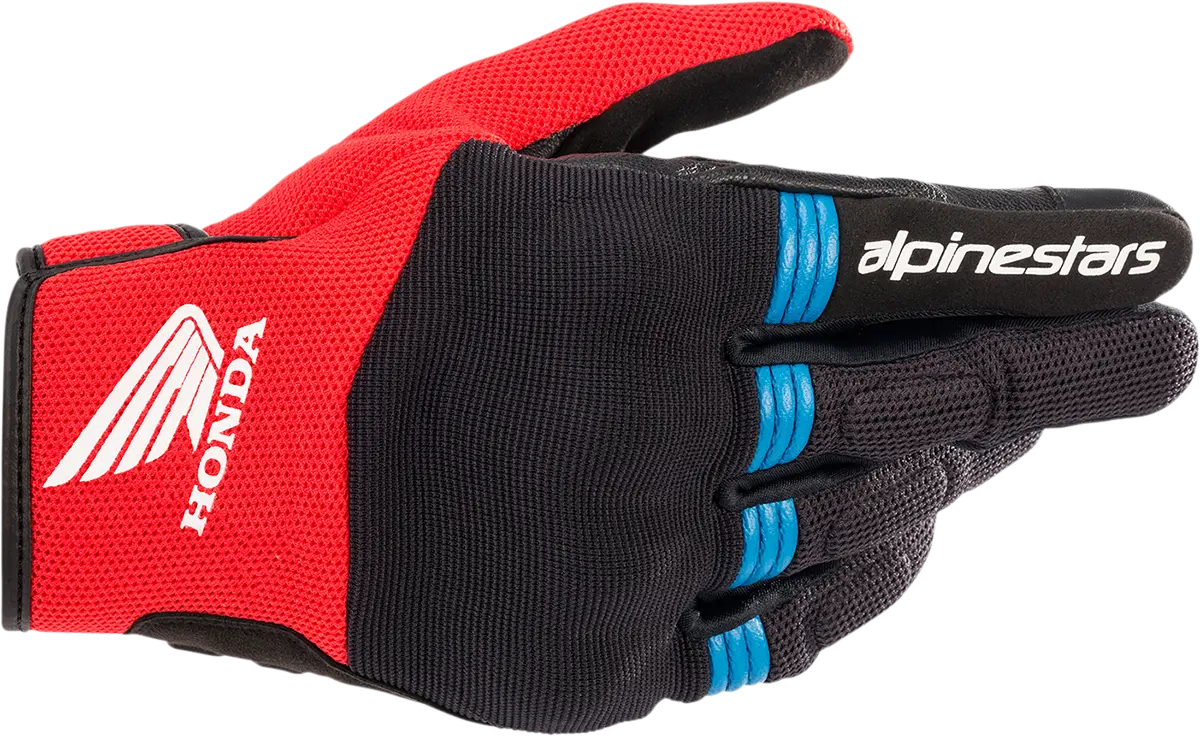 Alpinestars Honda Copper Riding Gloves – Black/Red Colorway, Size Small (3568321-1317-S) 1