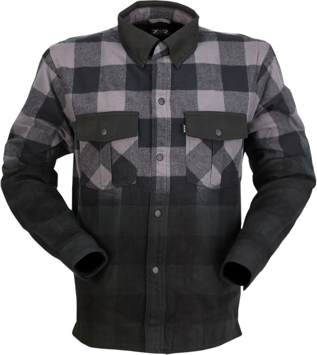 Z1R Duke Ombre Flannel Shirt – Gray/Black, Size 3Xl 1
