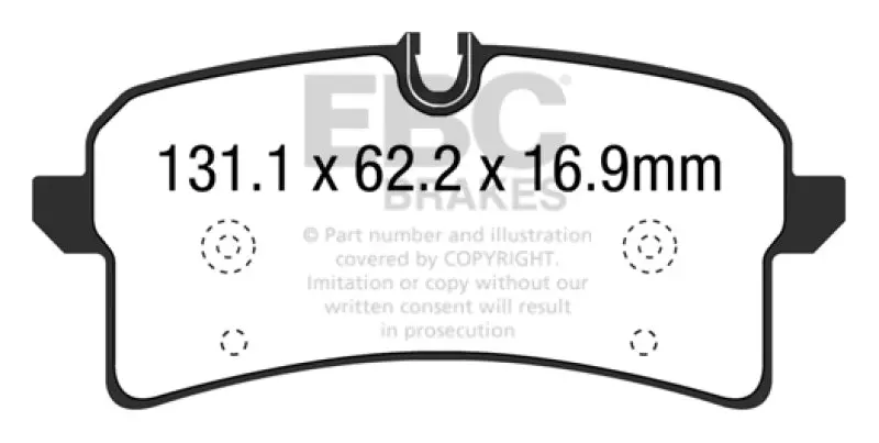 Ebc 14+ Porsche Macan (Cast Iron Rotors Only) 3.6 Twin Turbo Yellowstuff Rear Brake Pads 1