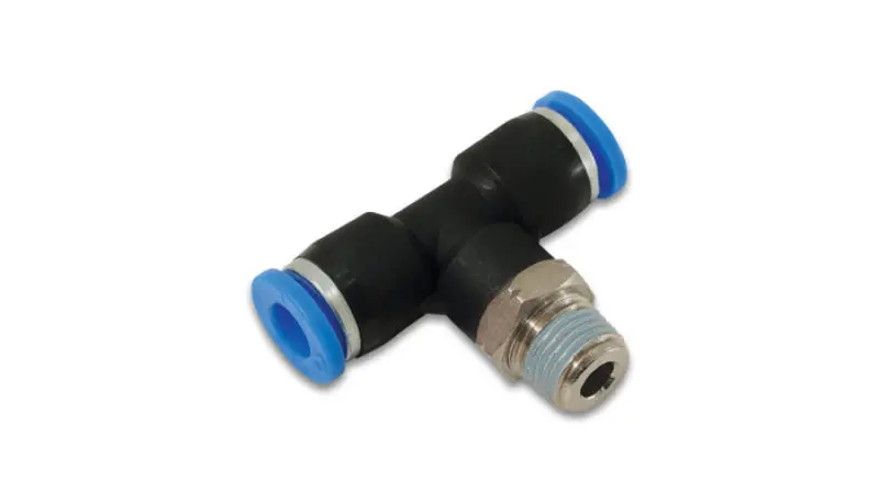 Vibrant 1/4" Od Tube Male Tee Fitting With 1/8" Npt Thread 1
