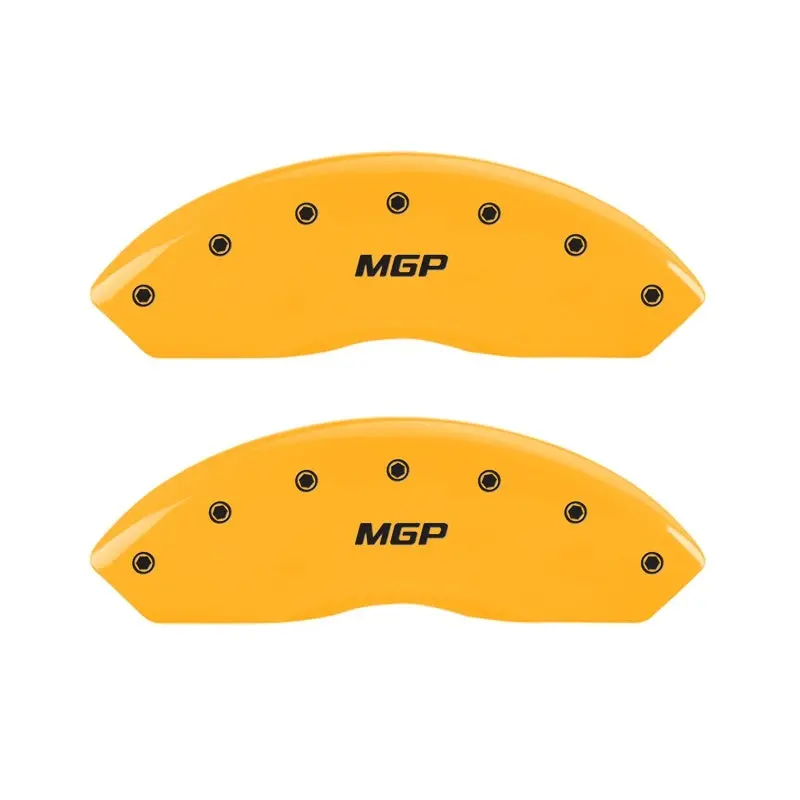 Mgp Engraved Front Caliper Covers – Yellow Finish With Black Lettering For 2010 Mazda Tribute 1