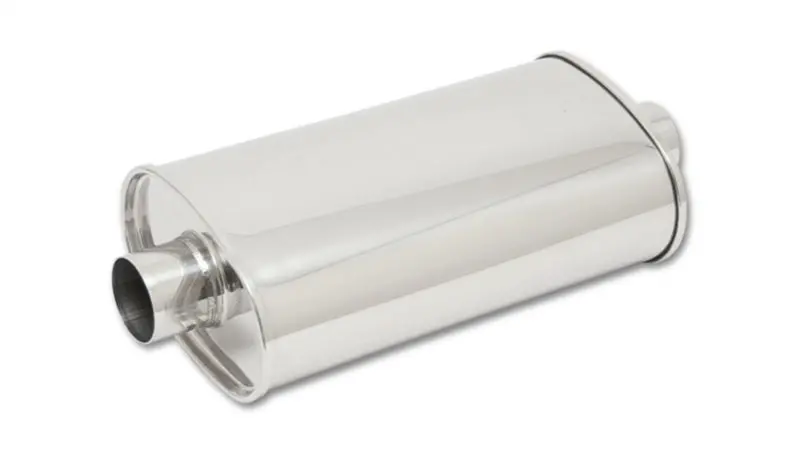 Vibrant Streetpower Oval Muffler – 5X9X15 Inch Body, 2.5-Inch Center-In/Center-Out Inlet And Outlet 1