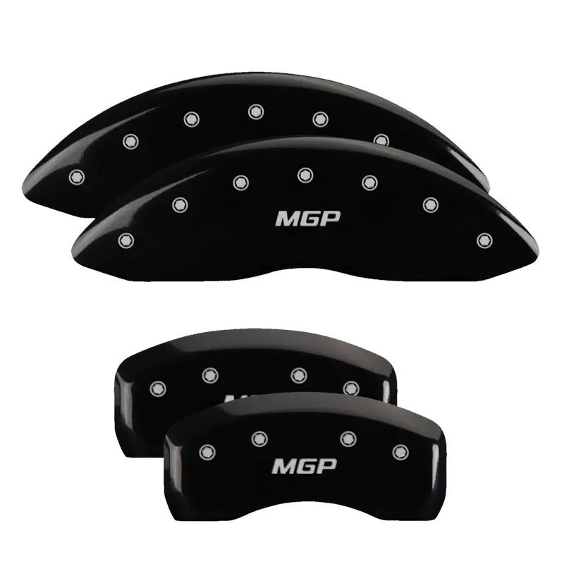 Mgp Engraved Caliper Cover Set – Front And Rear, Black Finish With Silver Lettering For 2019 Ford Edge 1