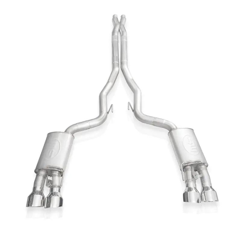 Stainless Works Cat-Back Exhaust With X-Pipe — Designed For 2020 Ford Gt500, Redline Finish, Polished Tips, Factory Connection 2