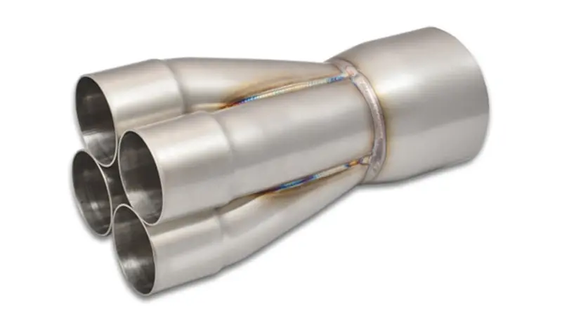 Vibrant 4-1 Stainless Steel Merge Collector — 2.25" Inlet, 4" Outlet Od (Sold Separately) 1