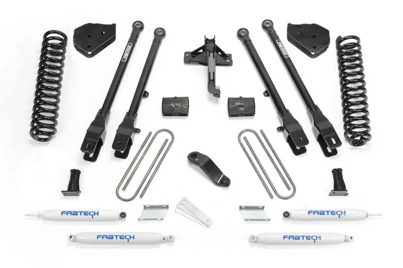 Fabtech 6-Inch 4-Link Lift System With Performance Shocks – For 2018 Ford F-450/F-550 4Wd Diesel 1