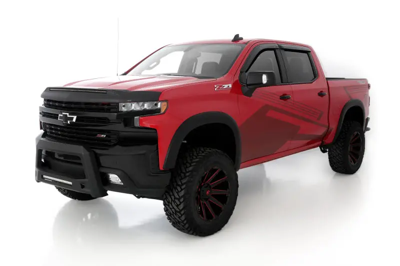 Lund Sx-Sport Smooth Elite Fender Flares — 2-Piece Black Set For 2019 Chevrolet Silverado 1500 1