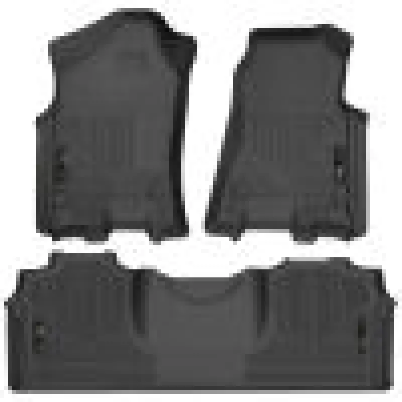 Husky Liners Weatherbeater Floor Mats — Front & Second-Row, Black, Fit For 2019–2021 Ram 2500/3500 Mega Cab 1
