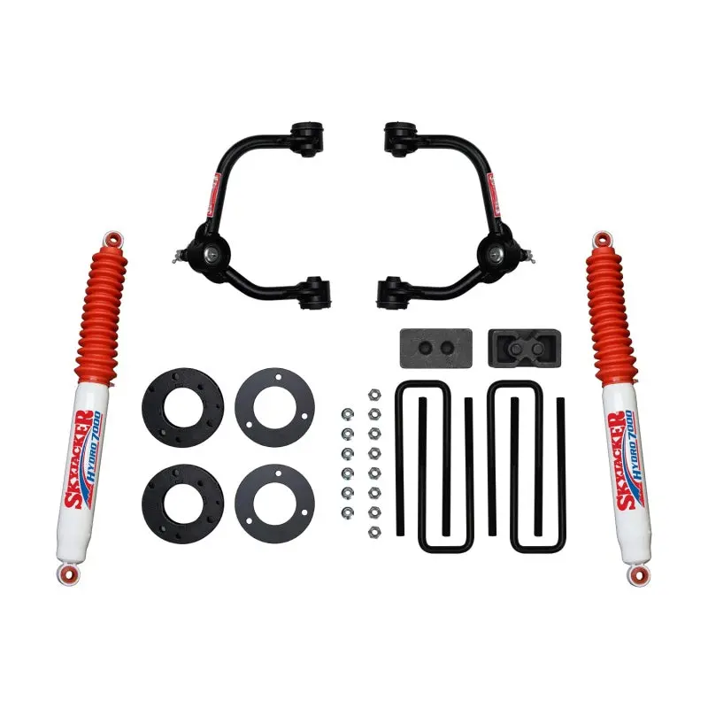 Skyjacker 3-Inch Upper Control Arm Lift Kit – Compatible With 2014–2020 Ford F-150 (2Wd/4Wd), Includes Rear Hydro 7000 Shocks 1