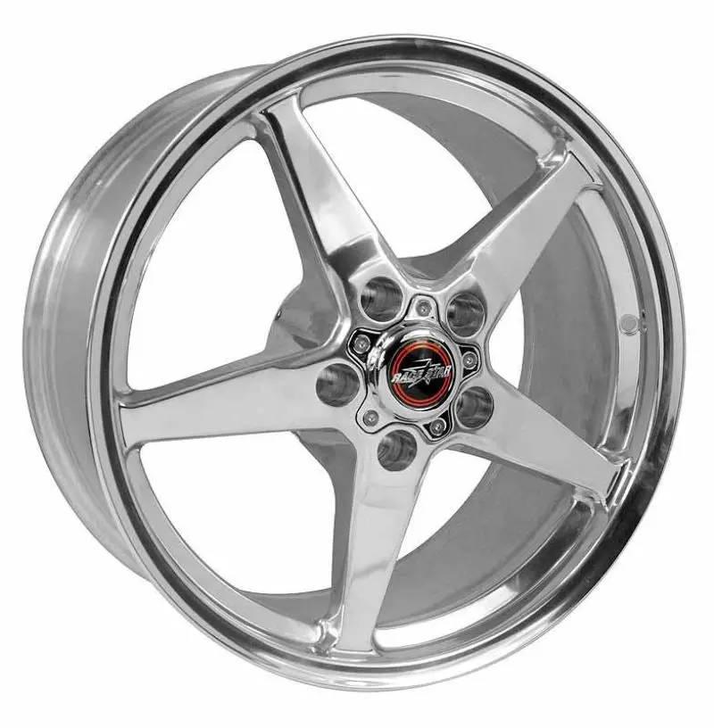 Race Star Drag Star 18X5 Wheel – 5X4" Bolt Pattern, 3.25" Backspace, Dark Star Polished Finish 1