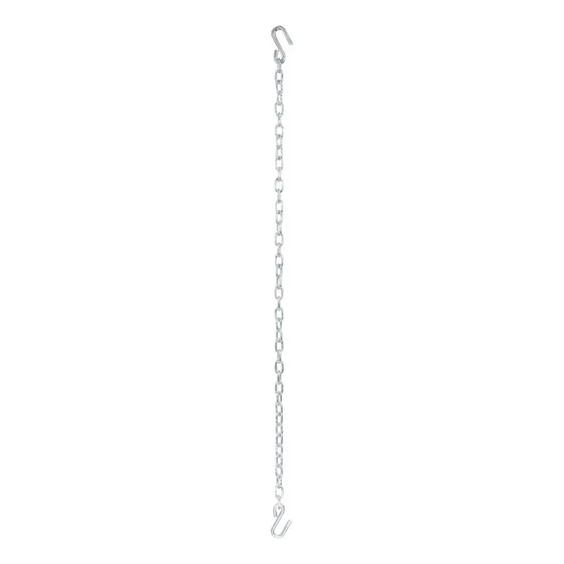 Curt 48-Inch Safety Chains With S-Hooks – 2,000 Lb Capacity, Clear Zinc Plated 1