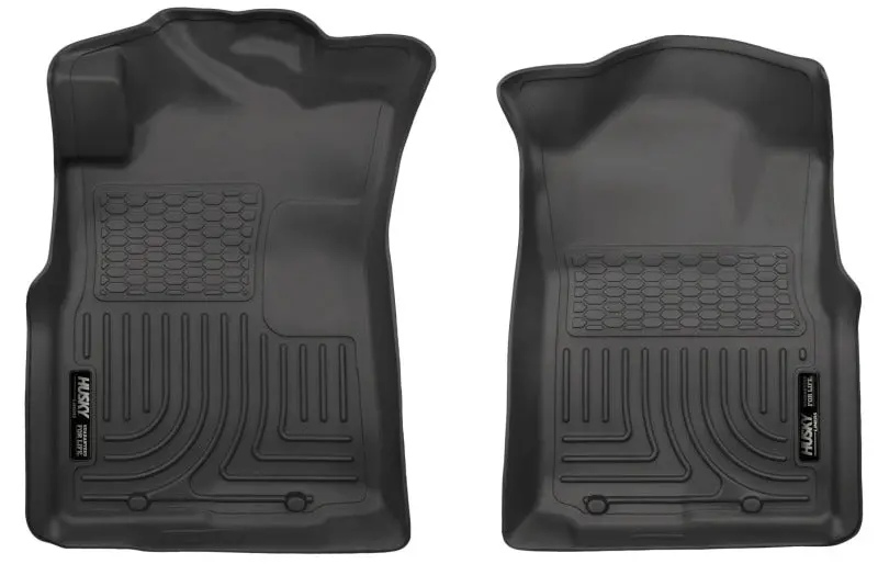 Husky Liners Weatherbeater Front Floor Mats – Black, Fits 2005–2015 Toyota Tacoma (All Cab Types) 1