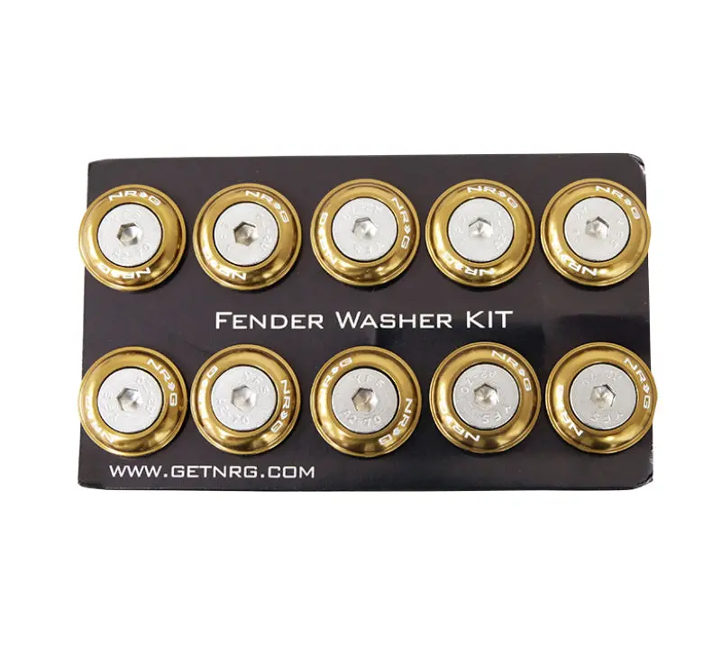Nrg Titanium Fender Washer Kit With Rivets – 10-Piece Set For Plastic Panels 1