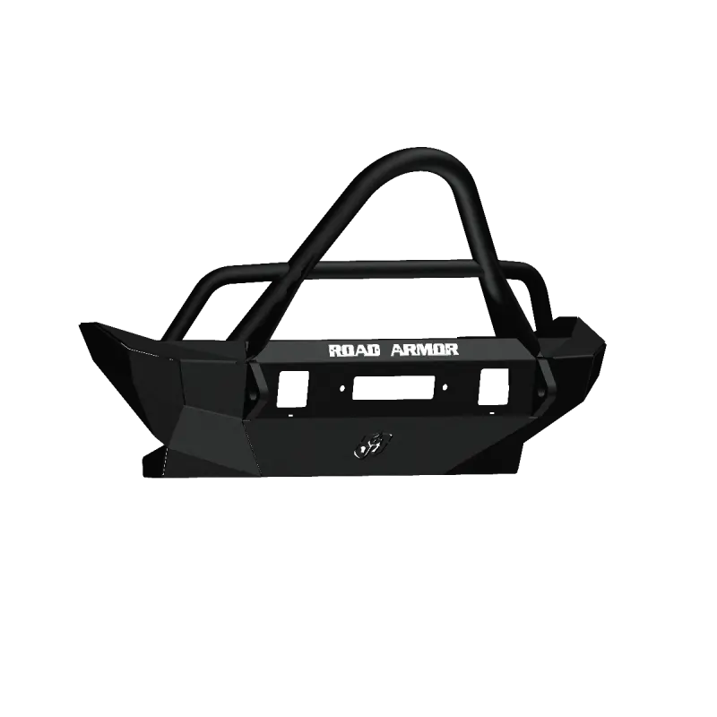 Road Armor Stealth Front Winch Bumper With Stinger Guard For 2007–2018 Jeep Wrangler Jk — Mid-Width, Textured Black 1