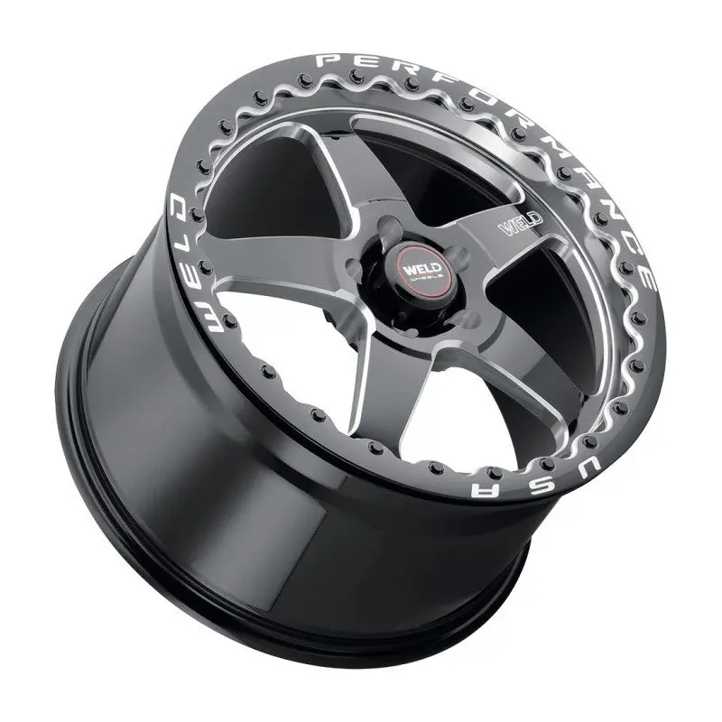 Weld Ventura Beadlock Wheel — 15X10 Inches, 5X114.3, Et25, Gloss Black, 78.1Mm Hub Bore 1
