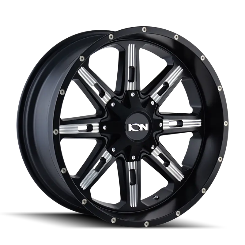 Ion Type 184 Satin Black/Milled Spoke Wheel – 18X9", 5X139.7Mm, +18Mm Offset, 110Mm Hub 1