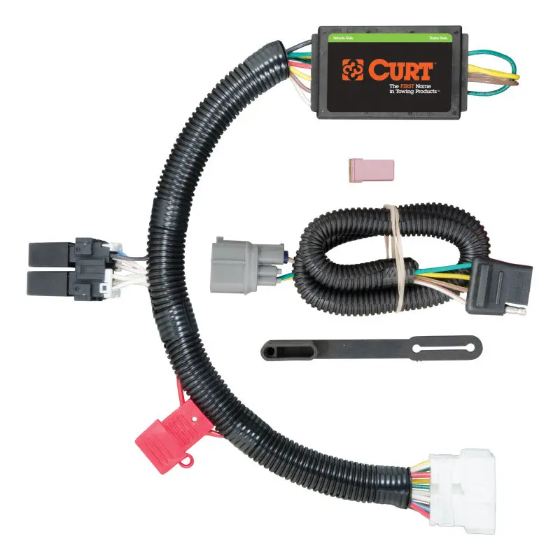 Curt Custom Wiring Harness – 4-Way Flat Trailer Connector For 2012–2015 Honda Pilot 1