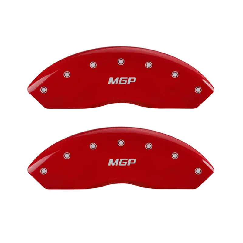 Mgp Engraved Front And Rear Brake Caliper Covers – Matte Red Finish With Contrasting Silver Accents 1